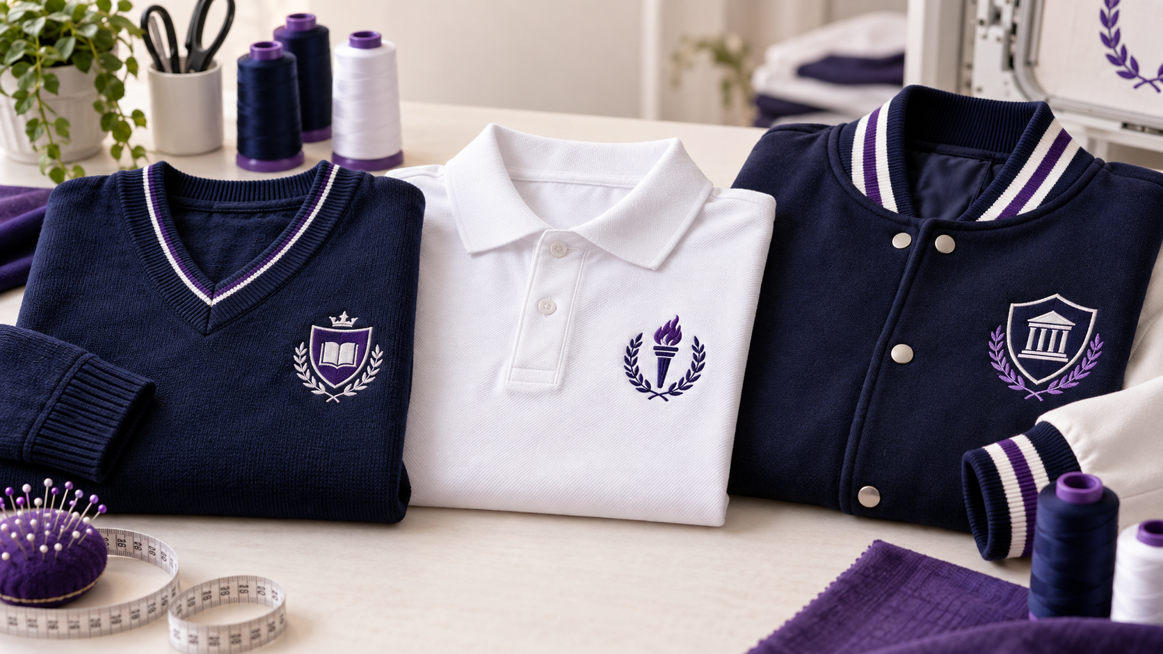 Uniformes escolares y universitarios bordados