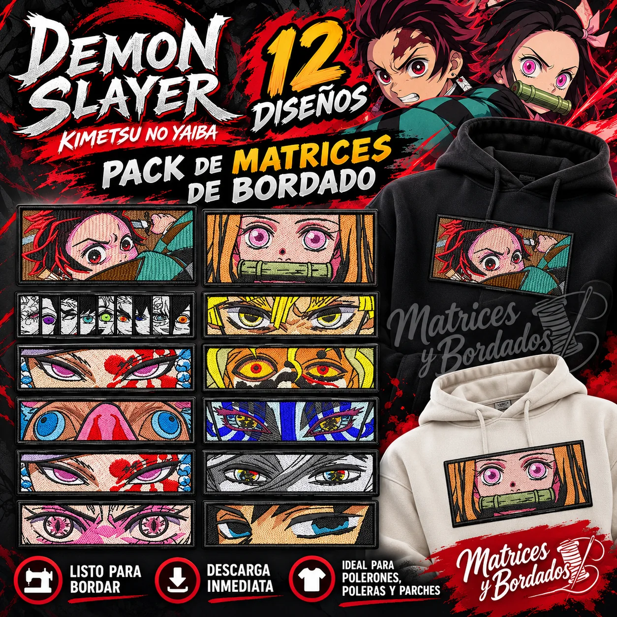 12 Matrices Demon Slayer: Kimetsu no Yaiba
