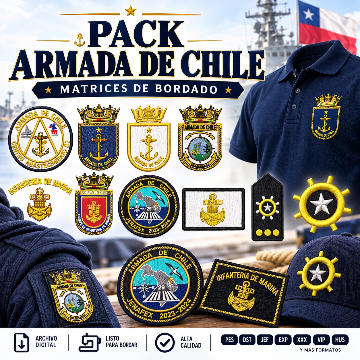 12 Matrices Pack Armada de Chile