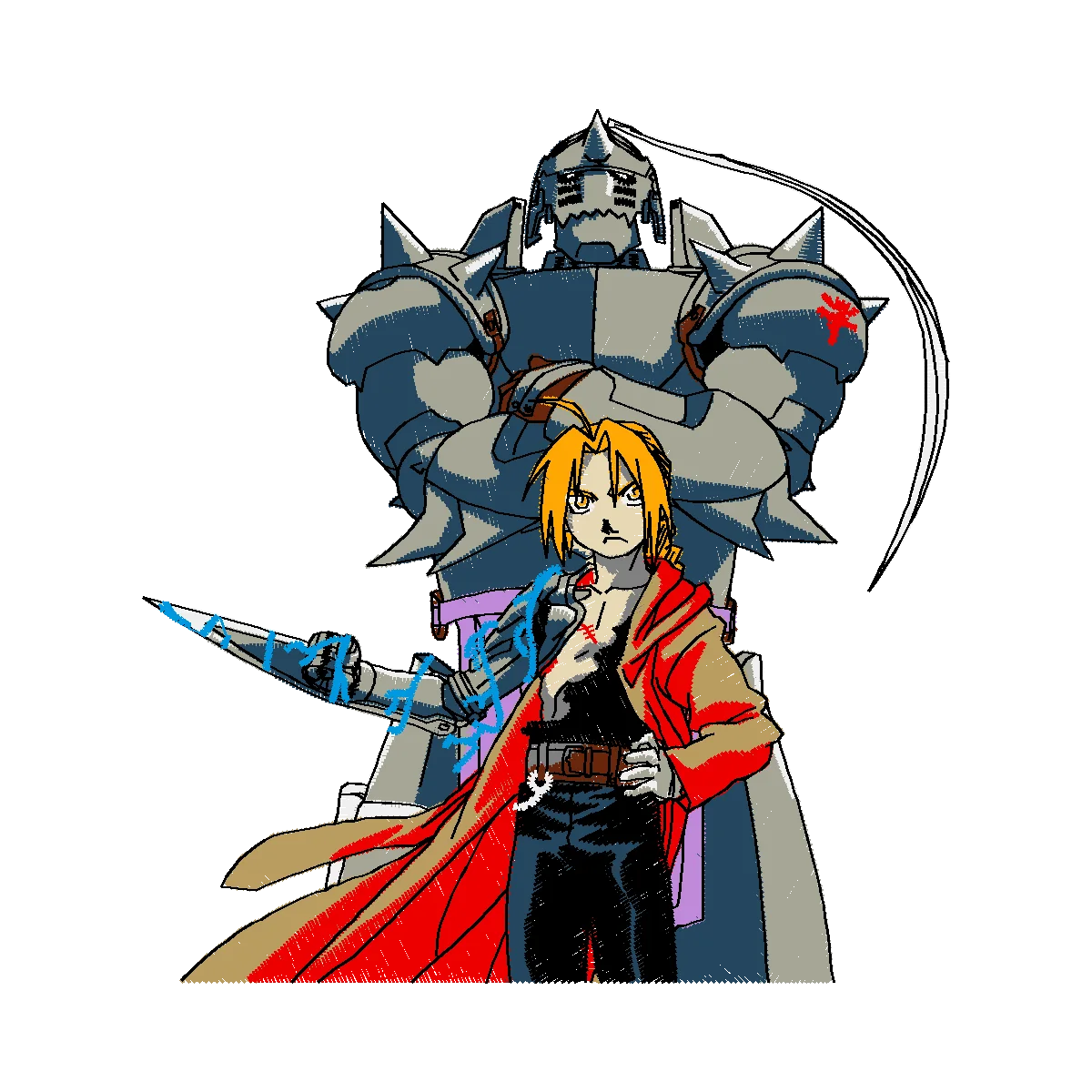 Diseño fullmetal alchemist 38 in