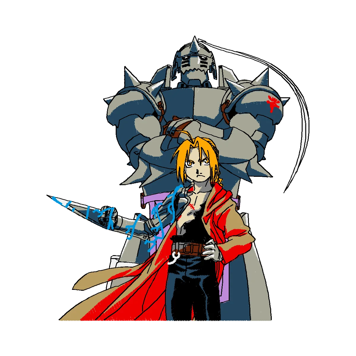Diseño fullmetal alchemist 48 in