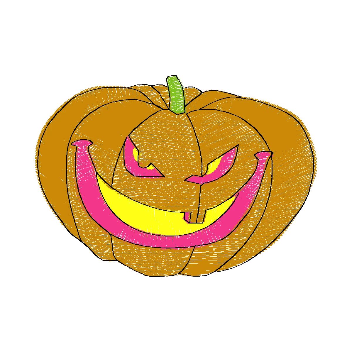 Diseño Calabaza enojada