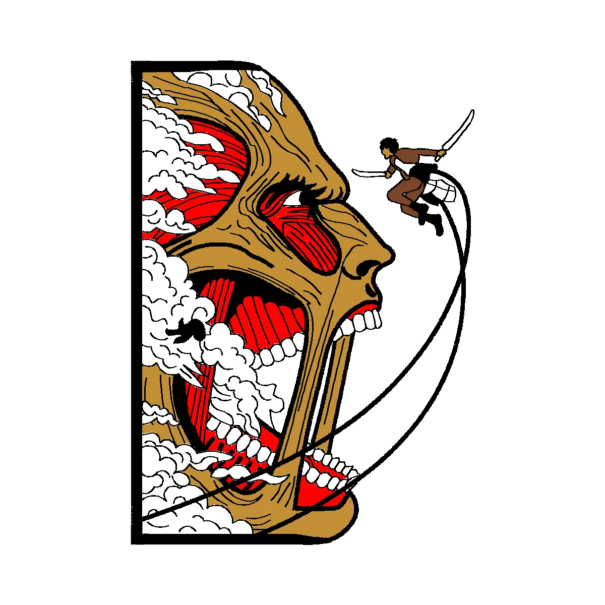 Diseño titanesEren Vs Colossal 7 INCH