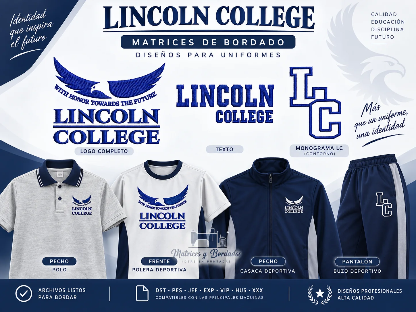 Matrices Lincoln College para Uniformes Escolares