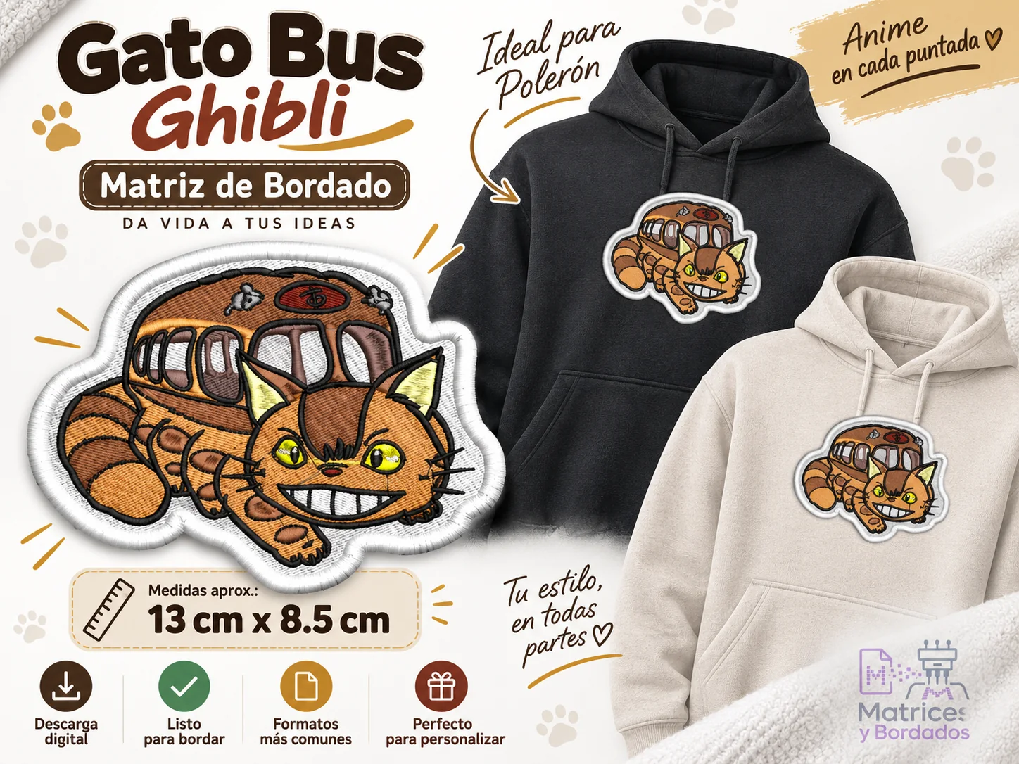 Matriz Gato Bus Ghibli