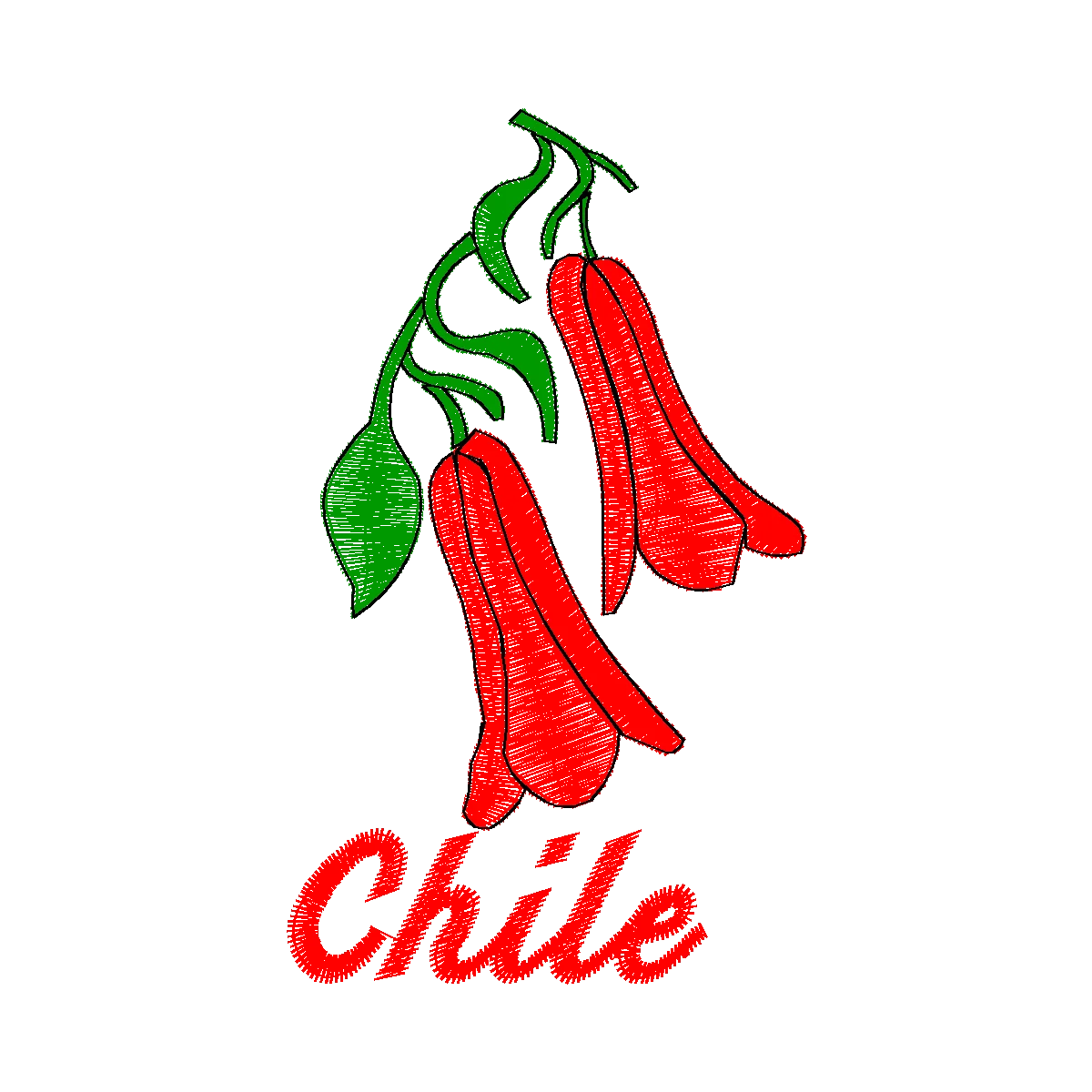 Diseño copihues chile