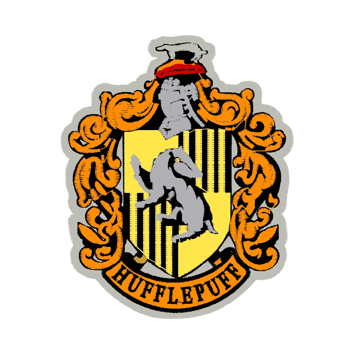 Diseño Hufflepuff 4 Inch