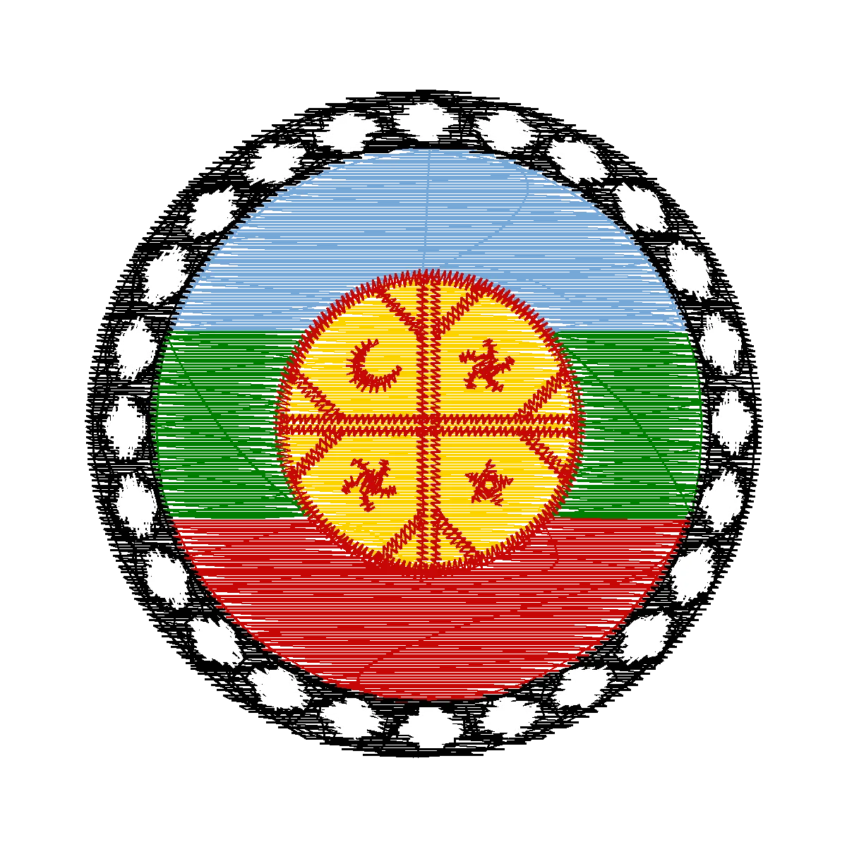 Diseño mapuche Redonda