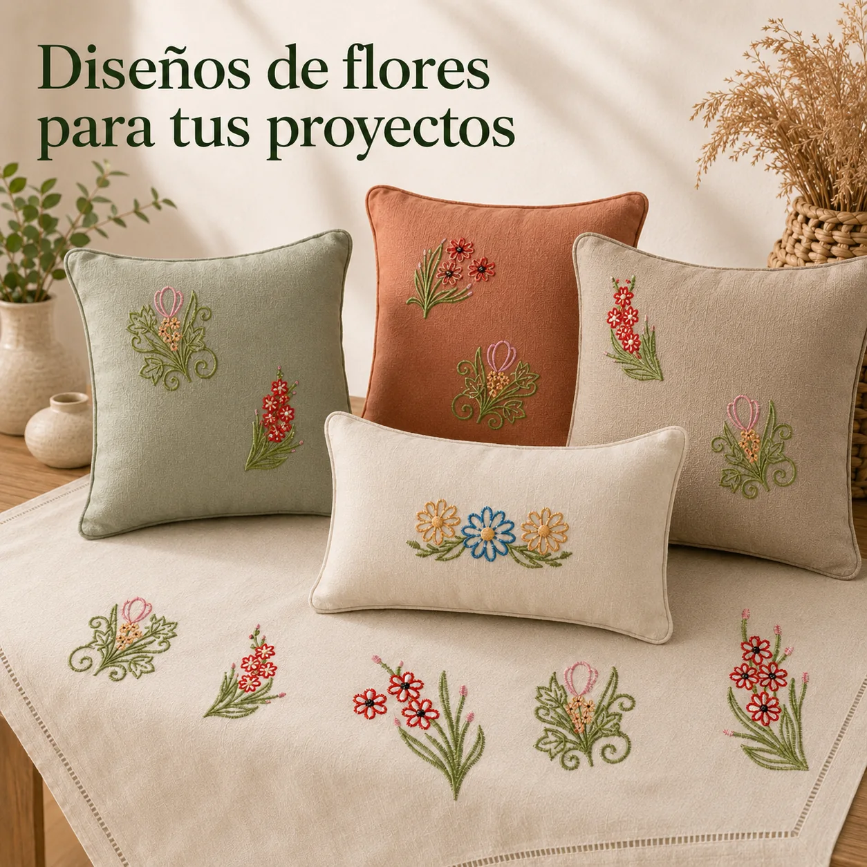 Pack Flores para cojín sin relleno